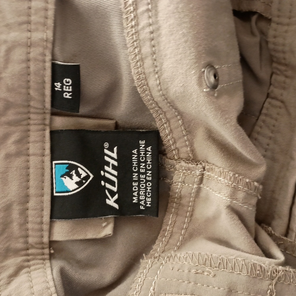 Kuhl light olive green size 14 hiking pants - Picture 8 of 8
